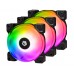 FAN ID-COOLING LED 12CM DF-TRIO RGB 2000RPM 3PCS PACK W/CONTROLLER (BLK)