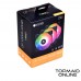 FAN ID-COOLING LED 12CM DF-TRIO RGB 2000RPM 3PCS PACK W/CONTROLLER (BLK)